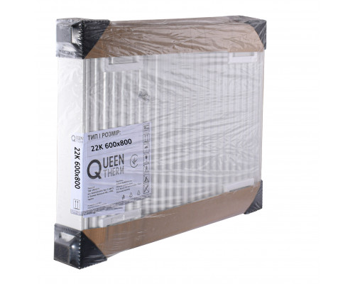 Радіатор сталевий панельний QUEEN THERM 22 бок 600x800