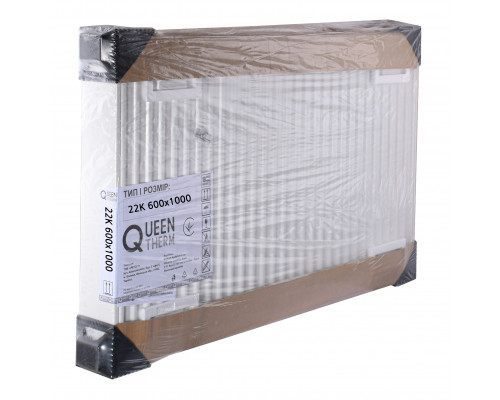 Радіатор сталевий панельний QUEEN THERM 22 бок 600х1000