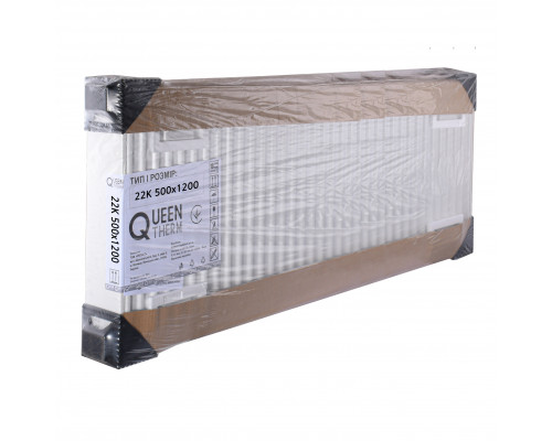 Радіатор сталевий панельний QUEEN THERM 22 бок 500х1200
