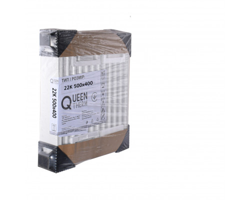 Радіатор сталевий панельний QUEEN THERM 22 бок 500x400