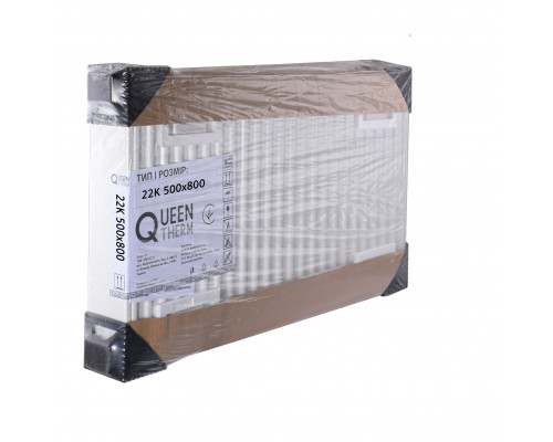 Радіатор сталевий панельний QUEEN THERM 22 бок 500x800