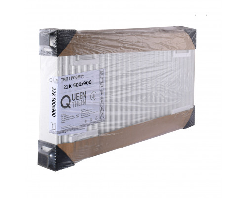 Радіатор сталевий панельний QUEEN THERM 22 бок 500x900
