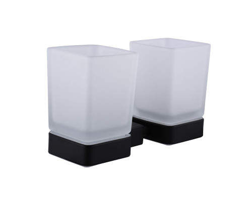 Стакан подвійний Globus Lux BQ9428 чорний матовий SUS304