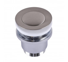 Донний клапан Globus Lux HG-041S-S- BR (Click-clack) Стального кольору