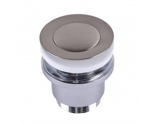 Донний клапан Globus Lux HG-041S-S- BR (Click-clack) Стального кольору