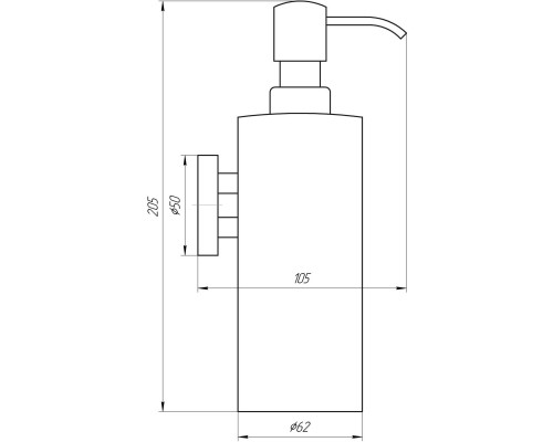 Дозатор рідкого мила Globus Lux BS8432 чорний матовий SUS304