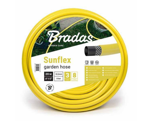 Шланг для поливу SUNFLEX  3/4″ - 25м Bradas Польща жовтий WMS3/425