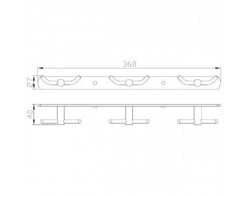 Планка з гачками Perfect Sanitary Appliances SP 8135