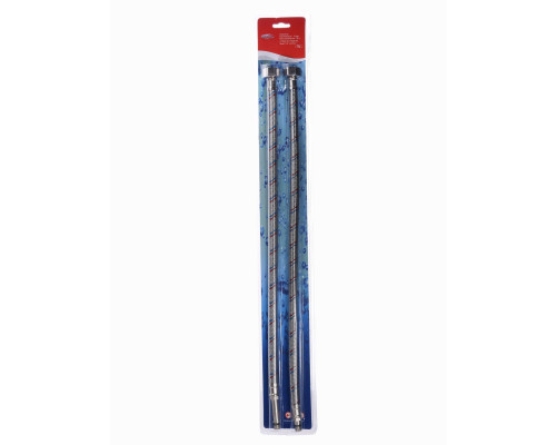 Шланг для змішувача Solomon (нерж.) М10х1/2″ 0,8м (HY6201 A+B)  ПАРА в блістері