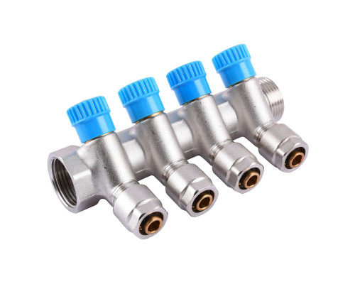 Колектор CRISTAL 1Gх1/2 *16 - 4-ою (під 35 *) з перекриттям (NM-1016)