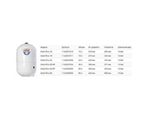 Бак Zilmet solar-plus для систем сонячного опалення 35 л 10bar ( 11A2003304 )