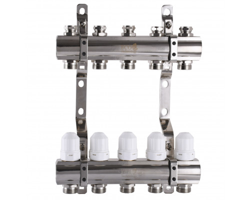 Колектор з регуляторами та кріпленням ECO 001С 1″x5
