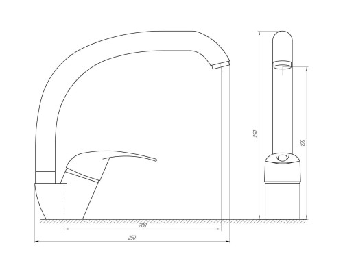 Змішувач для кухні Globus Lux Smart GLSM-0203S