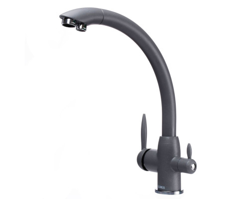 Змішувач для кухні під осмос Globus Lux LAZER GLLR-0777-3-TITANIUM