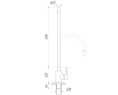Змішувач для кухні Globus Lux ALPEN SBT1-203SB
