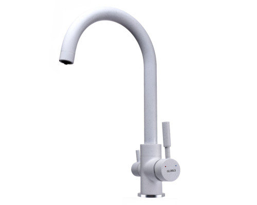Змішувач для кухні під осмос Globus Lux LAZER GLLR-0333-7-WHITE