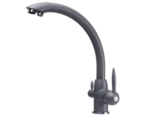 Змішувач для кухні під осмос Globus Lux LAZER GLLR-0777-3-TITANIUM