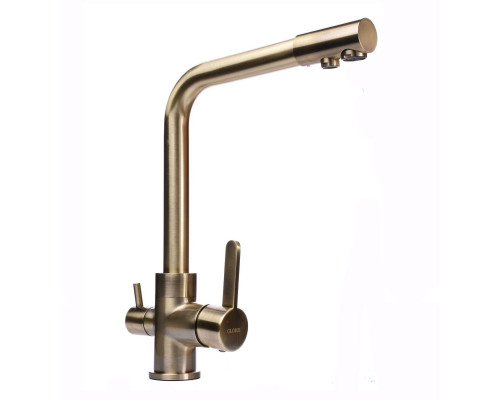 Змішувач для кухні під осмос Globus Lux LAZER GLLR-0444-9-BRONZE