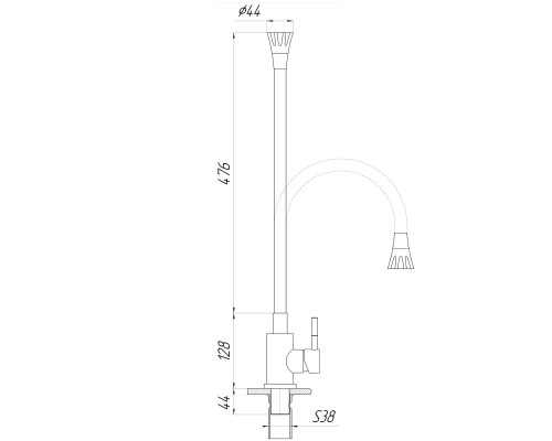 Змішувач для кухні Globus Lux ALPEN SBT1-203SA-BB-B01 - Geyser — сантехніка від А до Я