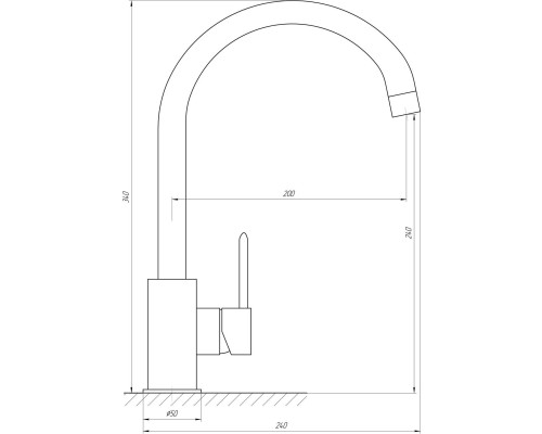 Змішувач для кухні TOPAZ BARTS TB 07403-H36