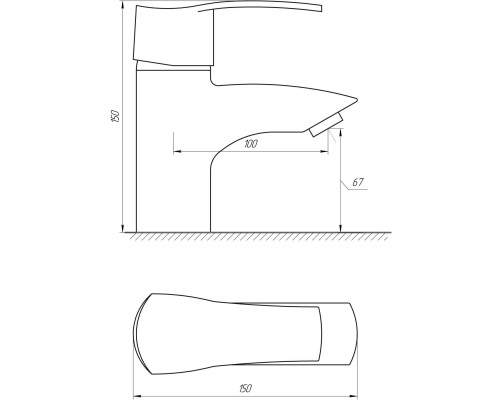 Змішувач для умивальника Globus Lux QUEENSLAND GLQU-101