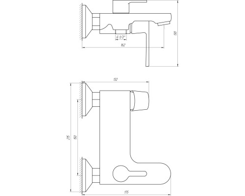 Змішувач для ванни Globus Lux Laguna GLA-0102N