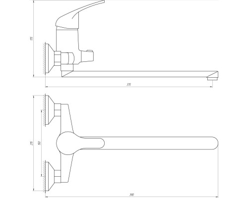 Змішувач для ванни Globus Lux Solly GLSO-208