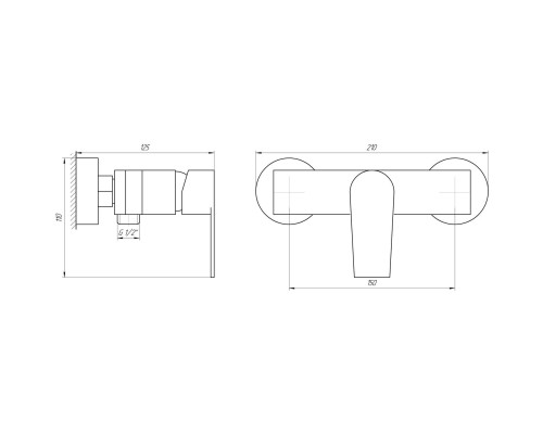 Змішувач для душу Globus Lux MAIN SHM-105-M
