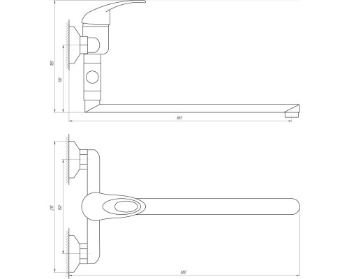 Змішувач для ванни Globus Lux Sena GLS-108