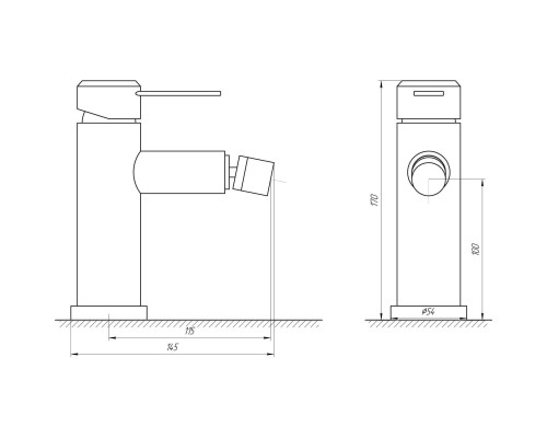Змішувач для біде Globus Lux WIEN SBT2-106