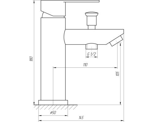 Змішувач для умивальника Globus Lux WIEN SBT2-106B
