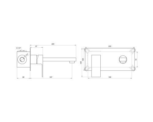 Змішувач для умивальника Globus Lux Milano GLM-204-BB-SMART