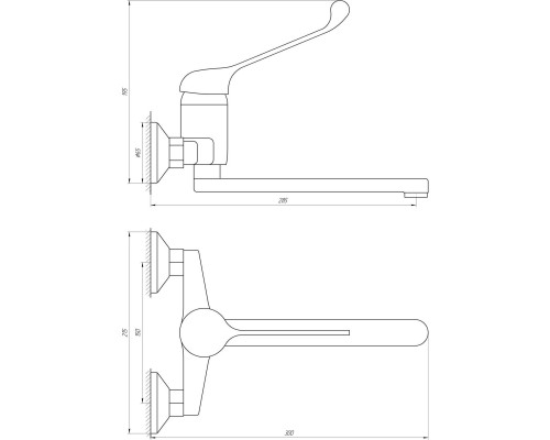 Змішувач для умивальника Globus Lux CLINIC GLCA-1044