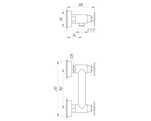 Змішувач для душу Globus Lux DUKAT-8 SD8-105