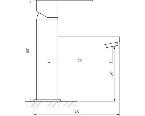 Змішувач для умивальника Globus Lux SICILIA SBQ-101-BB