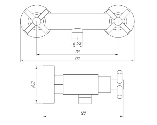 Змішувач для душу Globus Lux DUKAT SD4-105
