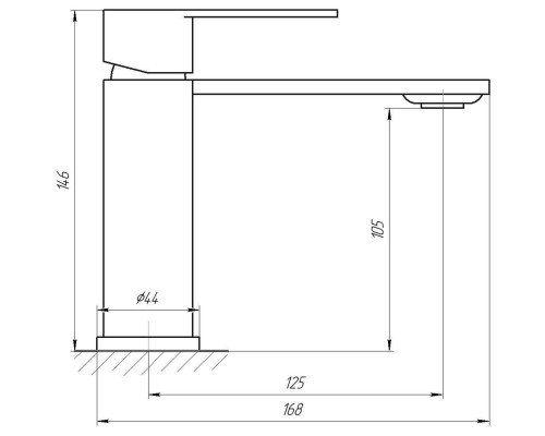 Змішувач для умивальника Globus Lux RING SR-101