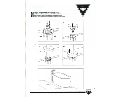 Змішувач для ванни TOPAZ BARTS TB 07113-H36