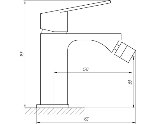 Змішувач для біде TOPAZ LEXI TL 21601-H57-BL